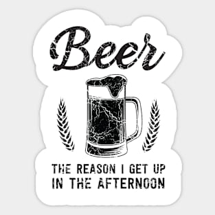 Beer up in afternoon Sticker